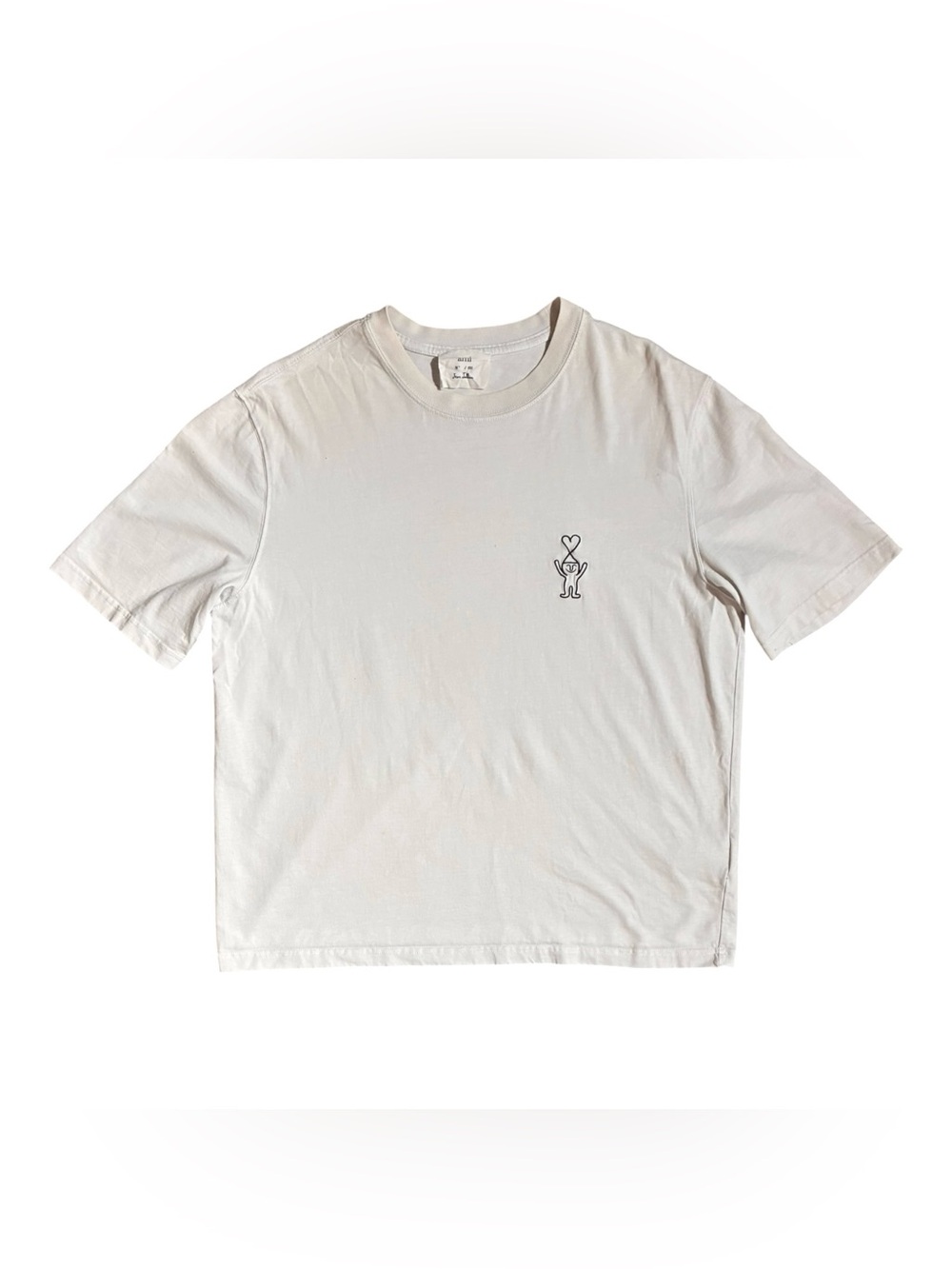 AMI Alexandre Mattiussi x Jean Jullien Short Sleeve Tee Shirt Off White